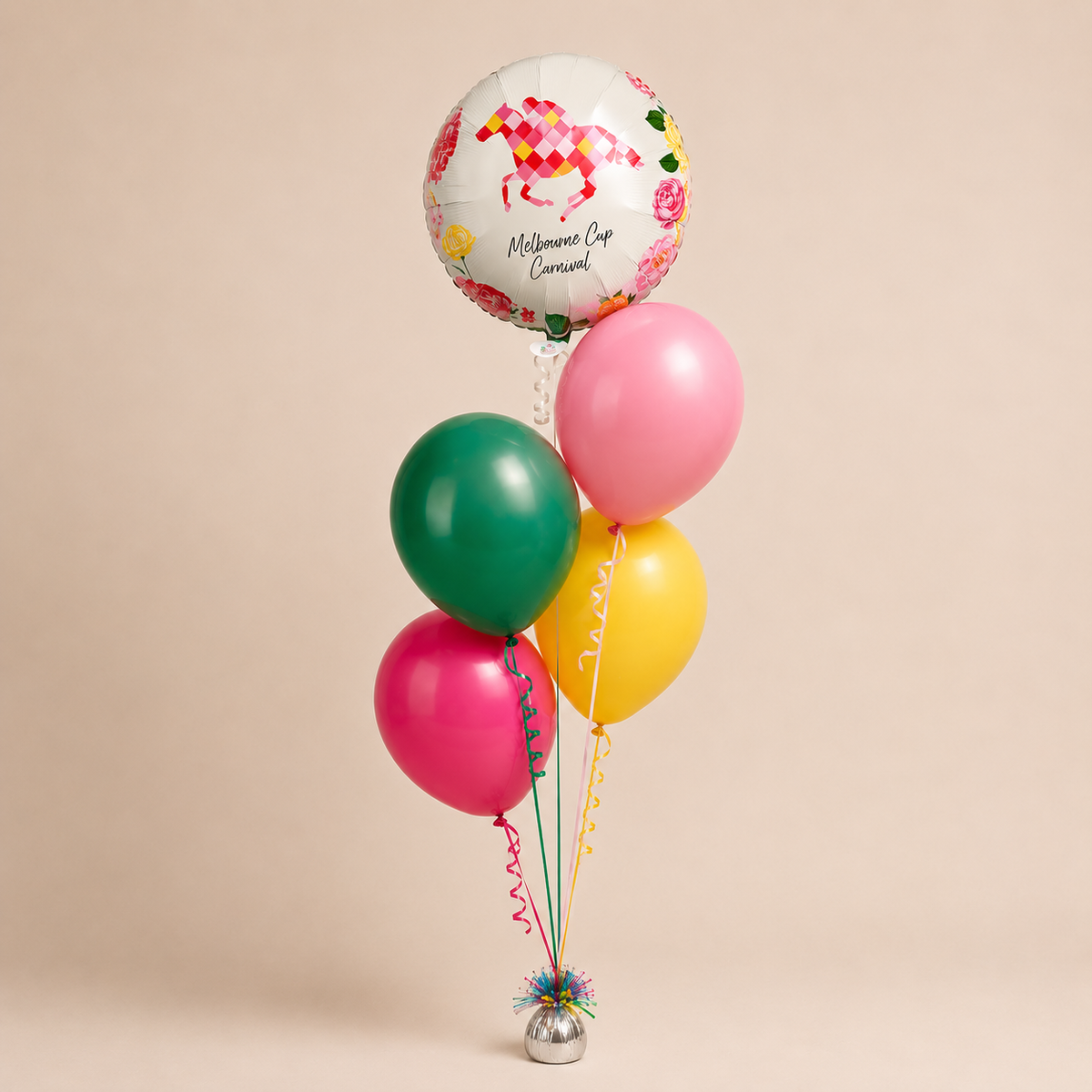 Melbourne Cup Carnival Helium Floor Balloon Bouquet