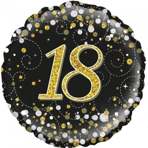 Black & Gold Age Fizz Balloon Bouquet | Ages 18 - 90 Available