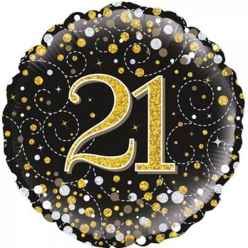 Black & Gold Age Fizz Balloon Bouquet | Ages 18 - 90 Available