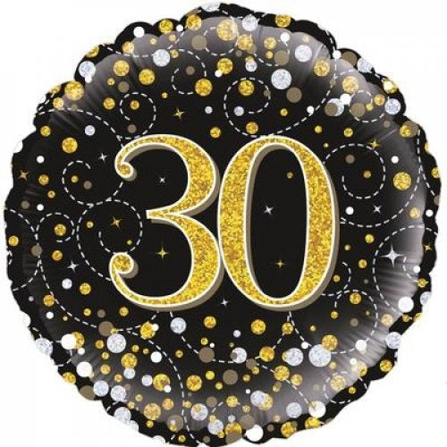 Black & Gold Age Fizz Balloon Bouquet | Ages 18 - 90 Available