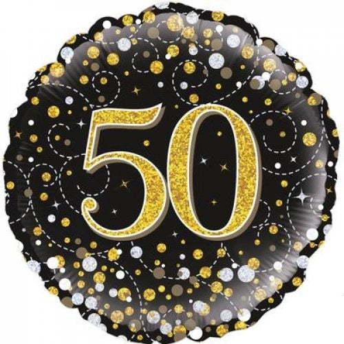 Black & Gold Age Fizz Balloon Bouquet | Ages 18 - 90 Available