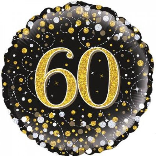 Black & Gold Age Fizz Balloon Bouquet | Ages 18 - 90 Available