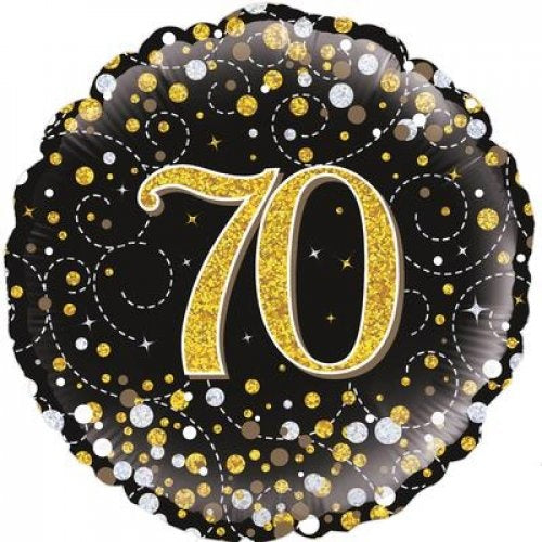 Black & Gold Age Fizz Balloon Bouquet | Ages 18 - 90 Available