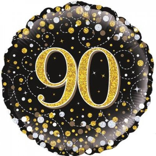 Black & Gold Age Fizz Balloon Bouquet | Ages 18 - 90 Available