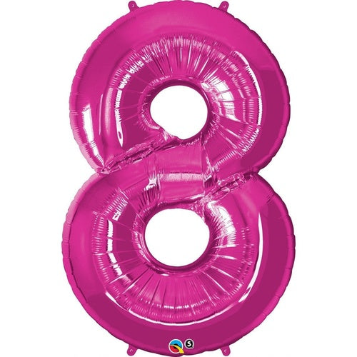 Number 8 Magenta Megaloon (86cm)