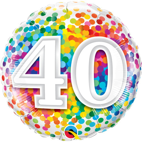 Age Birthday Confetti Balloon Gift | Age 18 - 100 Available