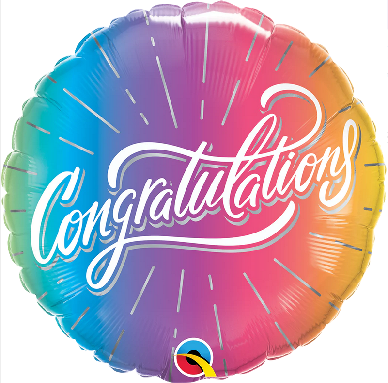 Congratulations Ombre Foil Balloon