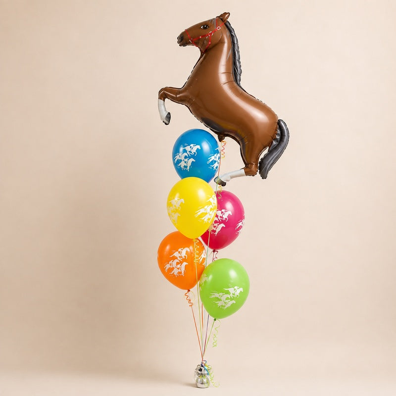 Melbourne Cup Horse Floor Helium Balloon Bouquet | Large