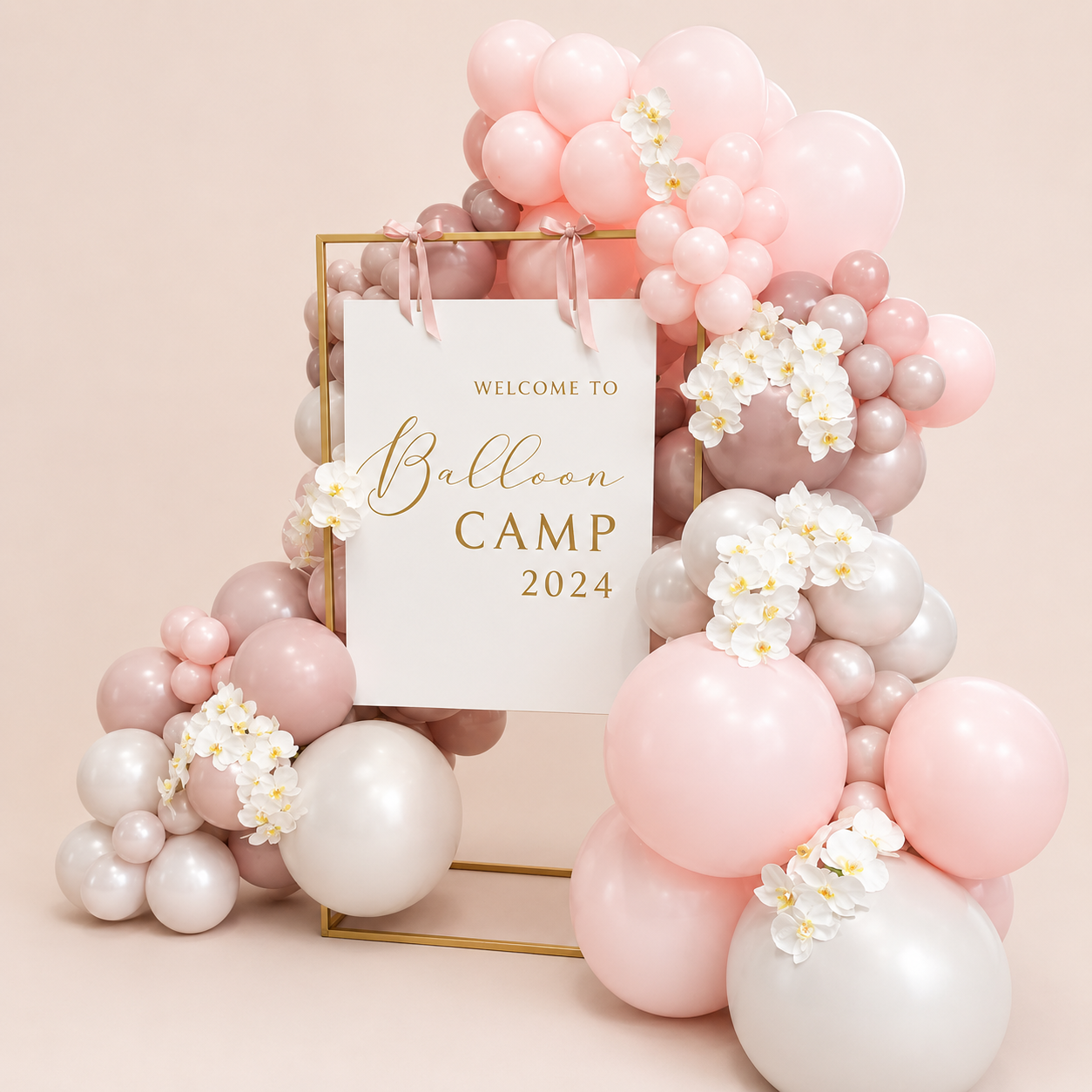 Personalised Sign Frame with Balloon Garland