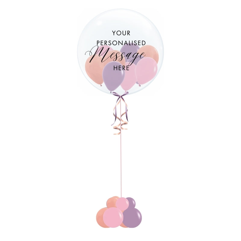 Personalised Bubble Balloon Filled with Mini Balloons