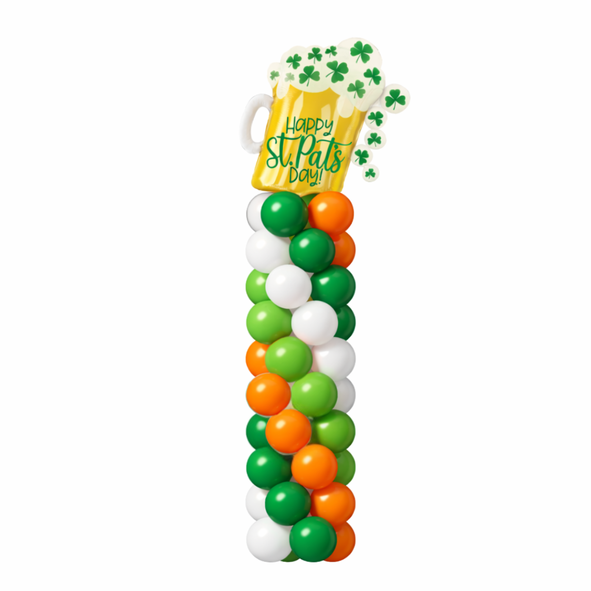 St Patrick’s Day Beer Mug Balloon Column