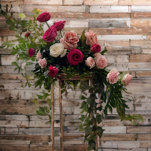 Centrepiece Floral Gala Square Frame - Fresh or Artificial Flowers