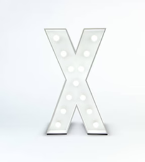 Light Up Letter | X
