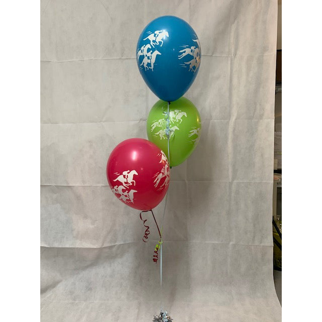 Melbourne Cup 3 Balloon table arrangement