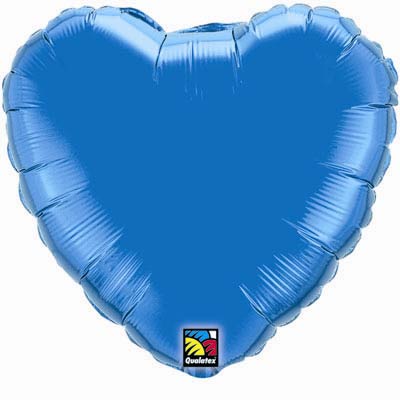 Sapphire Blue Heart Foil Balloon