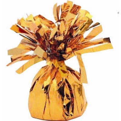 Orange Mylar Balloon Weight