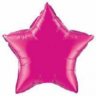 Magenta Star Foil Balloon