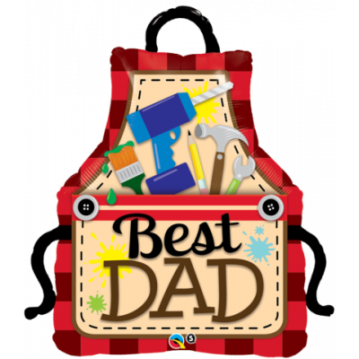 Best Dad Apron Balloon Shape