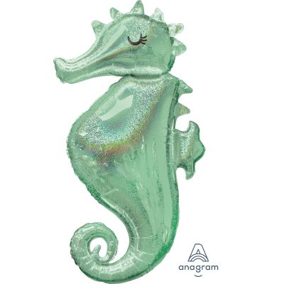 Seahorse Mermaid Wishes Foil Balloon