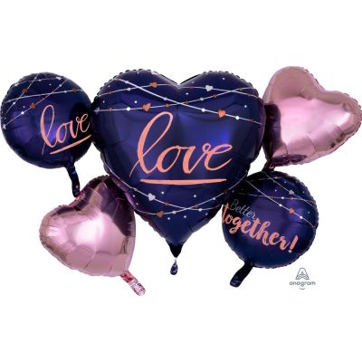 Navy Love Balloon Bouquet