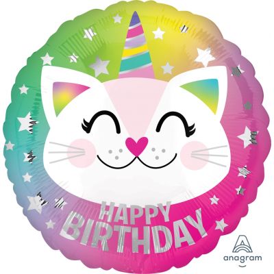 Birthday Caticorn Foil Balloon