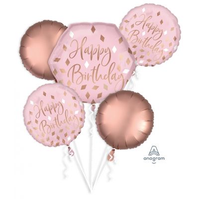 Elegant Happy Birthday Balloon Bouquet
