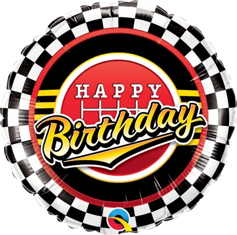Happy Birthday Checks Foil Balloon