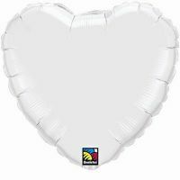Metallic Silver Heart Foil Balloon