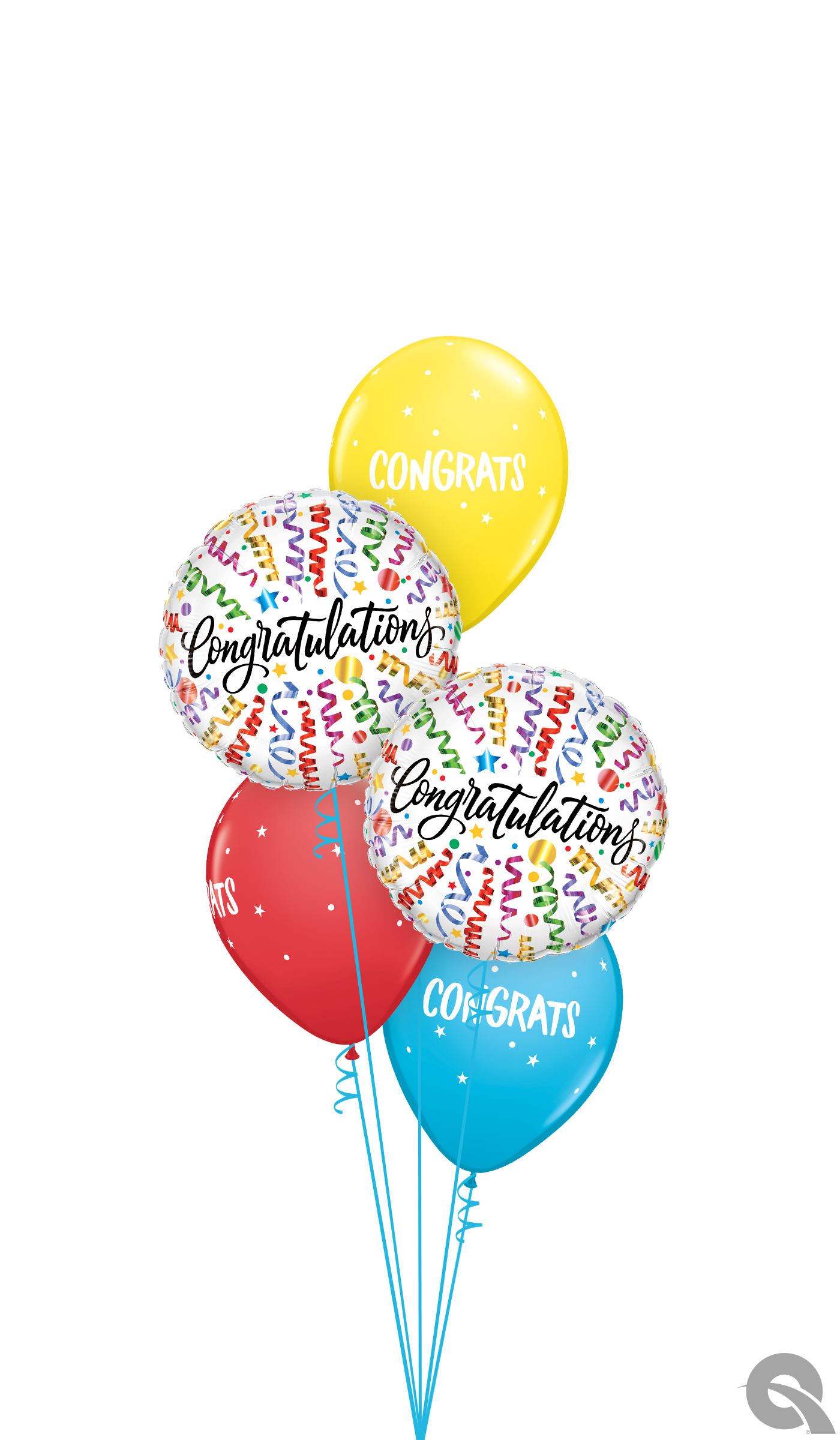 Congratulations Streamers Balloon Bouquet