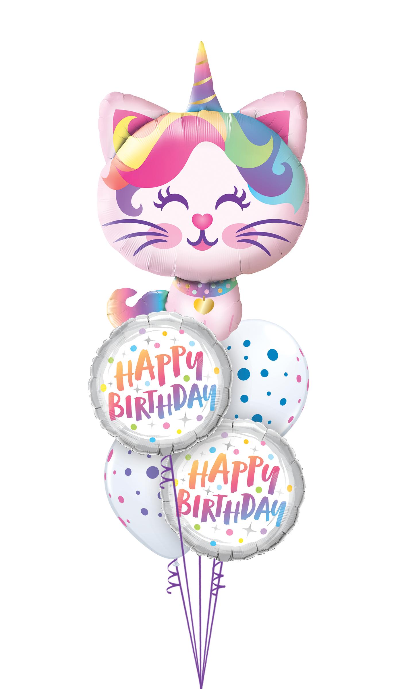 Happy Birthday Caticorn Balloon Bouquet