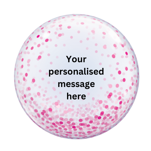 Personalised Pink Confetti Bubble Balloon