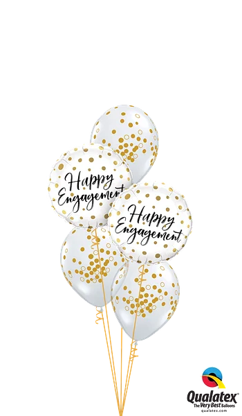 Happy Engagement Confetti Balloon Bouquet