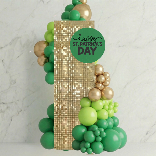 St Patrick's Day Shimmer Column with Custom Sign