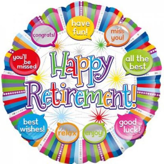 Happy Retirement Colourful Foil Balloon