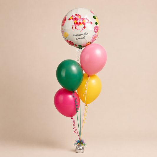 Melbourne Cup Carnival Helium Floor Balloon Bouquet