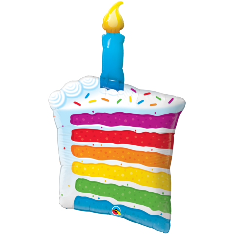 Piece of Birthday Cake Balloon Shape