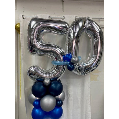 Double Number Small Balloon Marquee