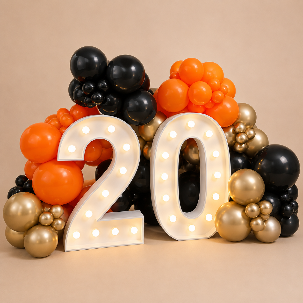 Balloons & Giant Light up Numbers Package