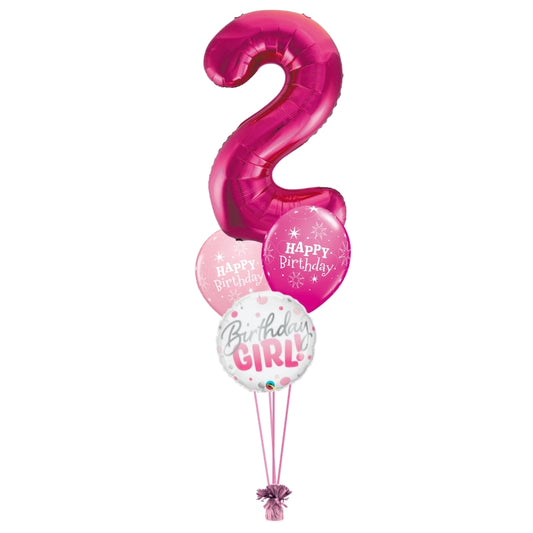 Age Birthday Girl Pink Bouquet | Ages 1 - 5 Available