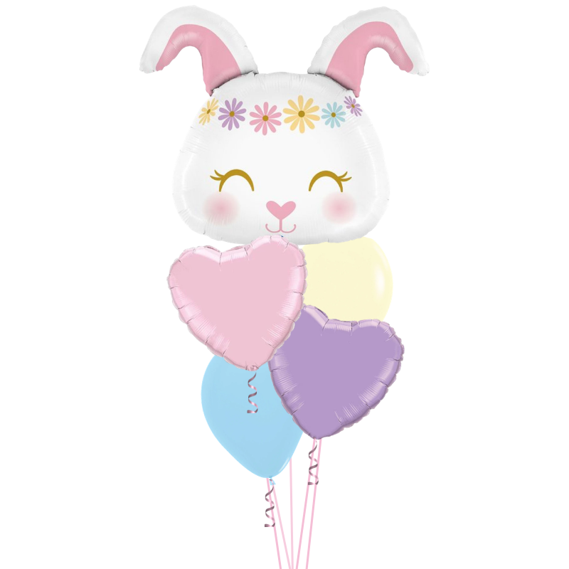 Pastel Bunny Easter Balloon Bouquet