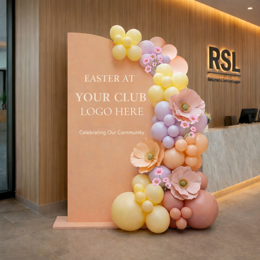 Easter Single 1.9m Sail Backdrop with Garland