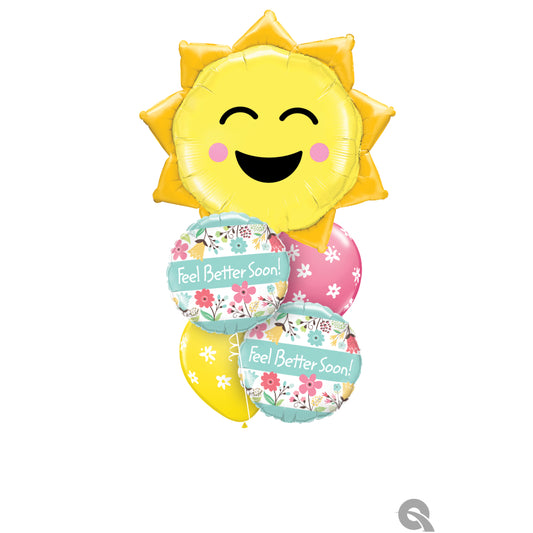 Feel Better Soon Sunshine Balloon Bouquet