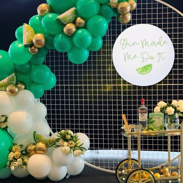 Balloon Backdrop with Garland and Personalised Sign Package