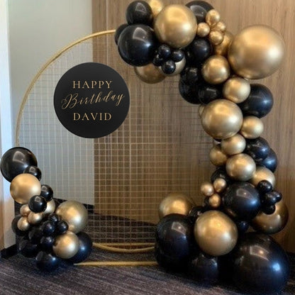 Balloon Backdrop with Garland and Personalised Sign Package