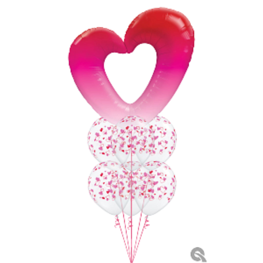 Heart on Hearts Balloon Bouquet