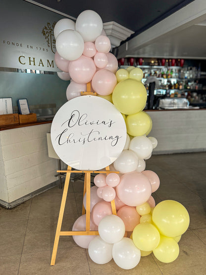 Personalised Easel with Balloon Garland