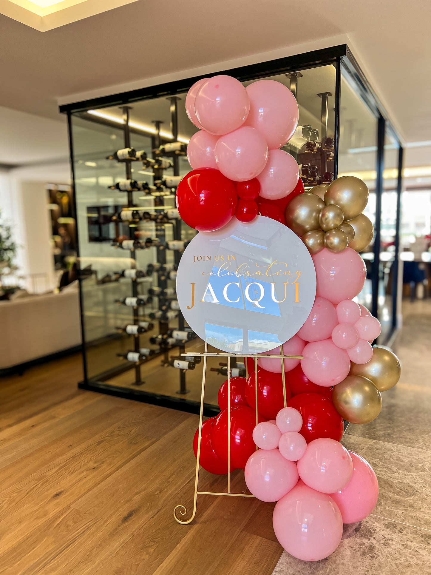Personalised Easel with Balloon Garland