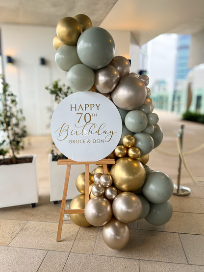 Personalised Easel with Balloon Garland