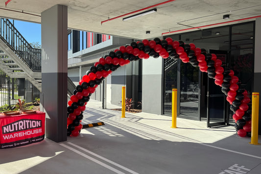 Large Curved Spiral Balloon Arch (5m span)