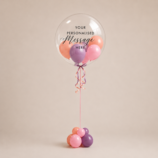 Personalised Bubble Balloon Filled with Mini Balloons